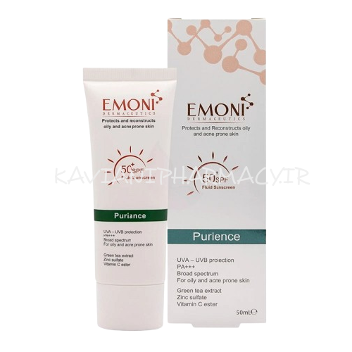 امونی کرم ضد آفتاب بی رنگ مخصوص پوست چرب و جوشدار اس پی اف 50