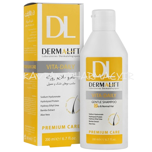 درمالیفت شامپو ویتا درای مناسب موهای خشک و آسیب دیده 200 میل