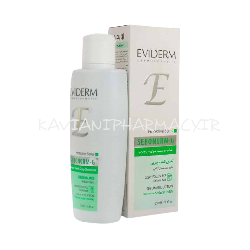 اویدرم شامپو سبونوروم جی متعادل کننده چربی مناسب مو و پوست سر چرب