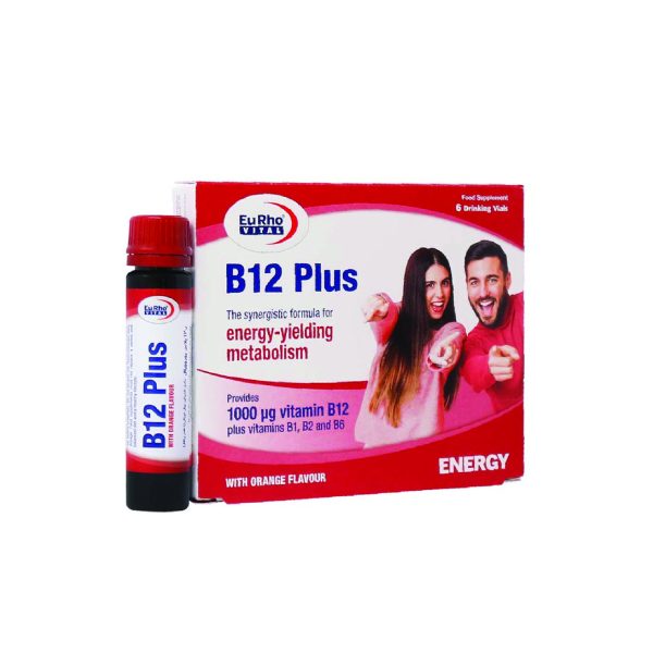 ویال خوراکی B12 Plus مخصوص تامین انرژی و تامین ویتامین گروه ب  - 6 عددی