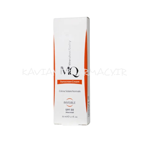 کرم ضد آفتاب نرمال SPF50 بدون رنگ ام کیو حجم 55 میلی