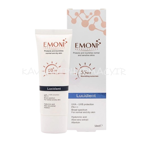 امونی کرم ضد آفتاب بی رنگ پوست نرمال تا خشک اس پی اف 50