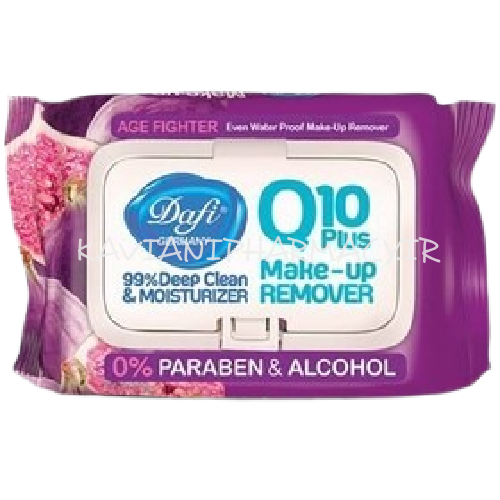 دافی دستمال مرطوب پاک کننده آرایش درب دار میوه ای50 برگی(رایحه انجیر)