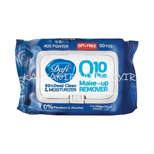 دافی دستمال مرطوب پاک کننده آرایش درب دار میوه ای 50 برگی(رایحه بلوبری)