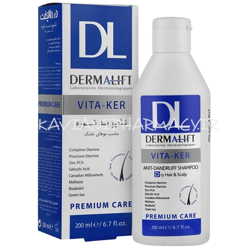 درمالیفت شامپو ویتاکر ضد شوره مناسب موی خشک