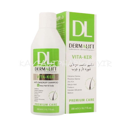 درمالیفت شامپو ویتاکر ضد شوره مناسب موی شوره دار و چرب