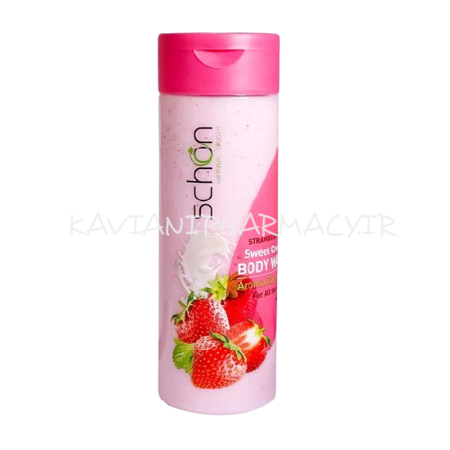 شون شامپو بدن کرمی شیر و توت فرنگی