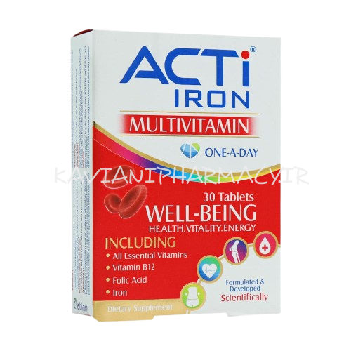 قرص اکتی آیرون مولتی ویتامین – 30عددی