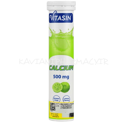 قرص جوشان کلسیم 500 ویتاسین -20عددی