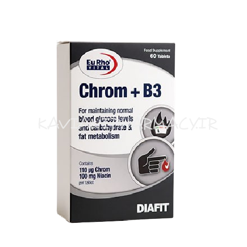 قرص کروم + B3 یوروویتال – 60 عددی