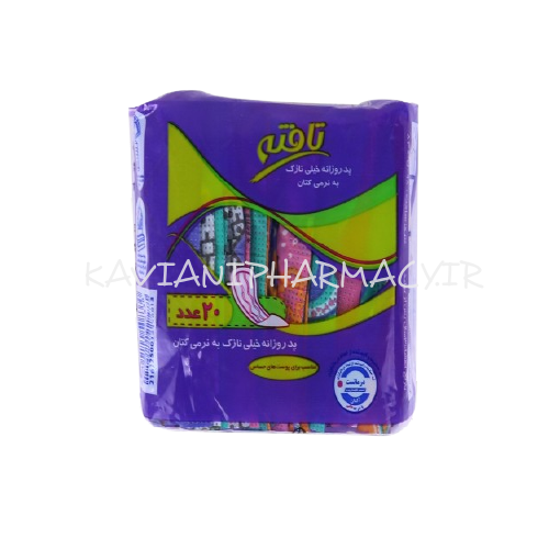 پد روزانه کتانی خیلی نازک تافته بسته 20 عددی