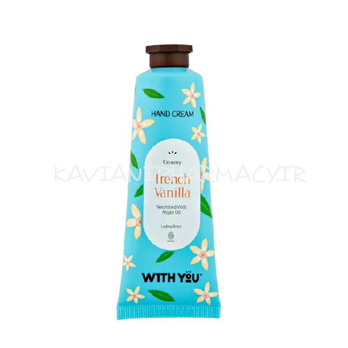 ویت یو کرم دست وانیل پوست خشک تیوپی 50میل