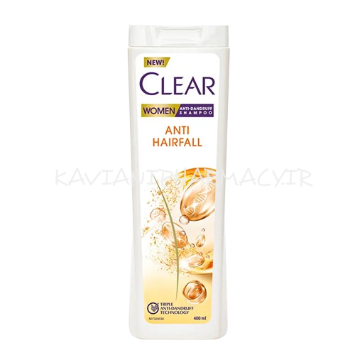 کلیر شامپو ضد شوره بانوان مناسب موهای دارای ریزش 400میل