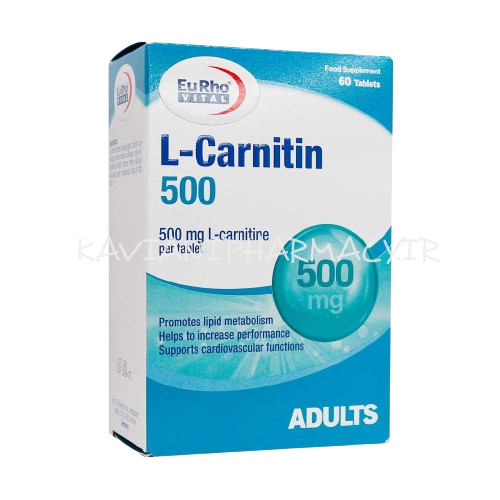 قرص ال کارنیتین 500 میلی گرم یوروویتال 60 عدد