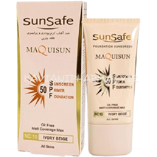 ضد آفتاب کرم‌ پودری MAQUISUN رنگ بژ عاجی سان سیف 40 میل