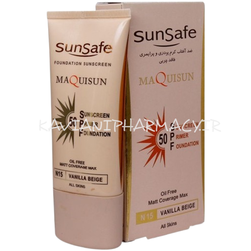 ضد آفتاب کرم‌ پودری MAQUISUN رنگ بژ وانیلی سان سیف 40 میل