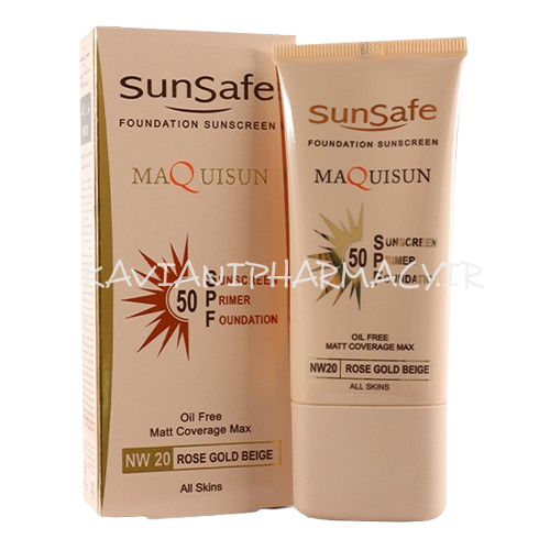 ضد آفتاب کرم‌ پودری MAQUISUN رنگ بژ رز گلد سان سیف 40 میل