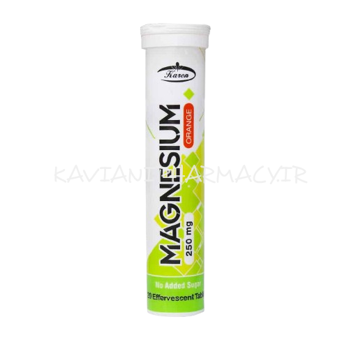 قرص جوشان منیزیم 250 میلی گرم کارن 20 عددی