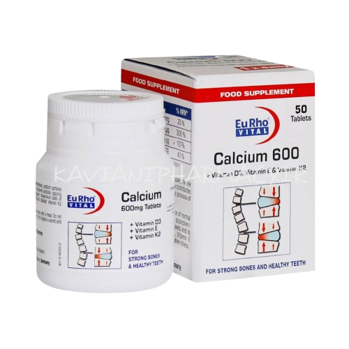 قرص کلسیم و ویتامین D3 یوروویتال 50 عدد