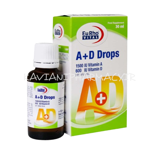 قطره خوراکی آ+د یوروویتال 30 میلی لیتر