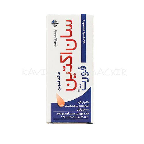 قطره آهن سان اکتین فورت ایده داروطب فاقد گلوتن 30 میلی لیتر