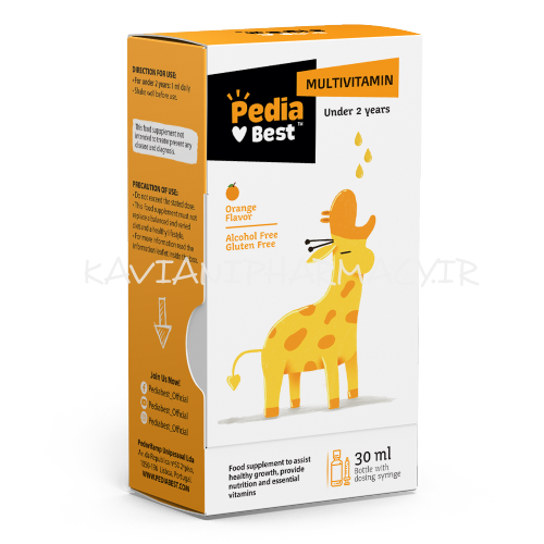 قطره مولتی ویتامین پدیابست با طعم پرتقال 30 میلی لیتر