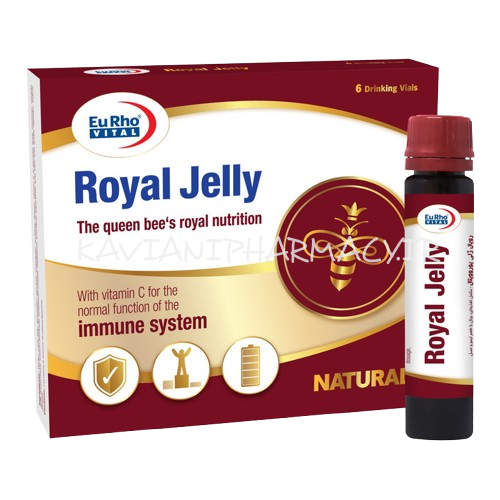 ویال خوراکی رویال ژلی یوروویتال بسته 6 عددی