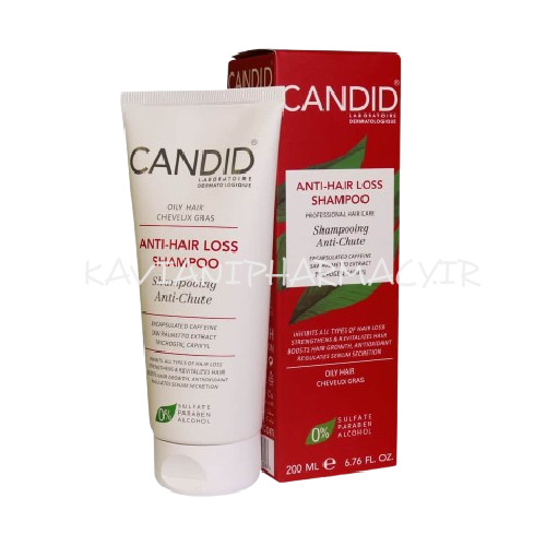 کاندید شامپو مخصوص ضد ریزش موی چرب 200 میل