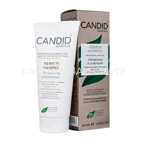 کاندید شامپو مخصوص موهای کراتینه200 میل