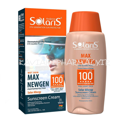 کرم ضد آفتاب مکس نیوژن SPF100 آردن سولاریس بژ طبیعی