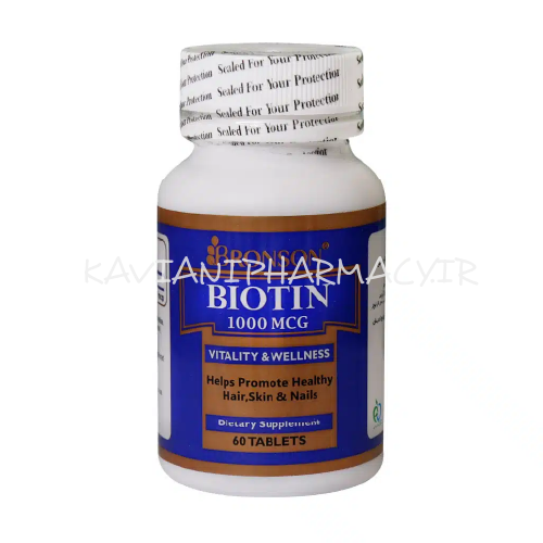 قرص بیوتین ۱۰۰۰ میکروگرم برونسون ۶۰ عددی