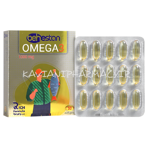 امگا 3 بهستان 1000 میلی گرم 30 عددی