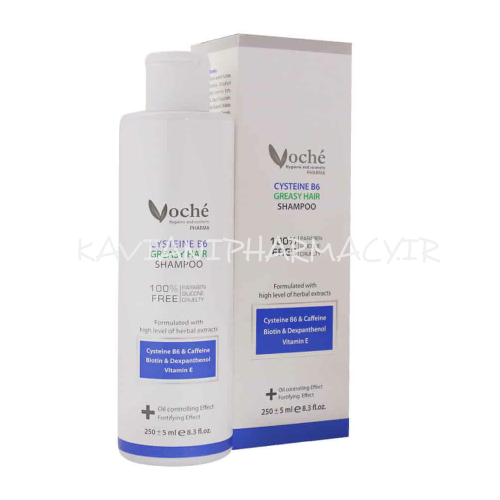 شامپو تقویت‌کننده سیستین و ویتامین B6 موهای چرب وچه 250 میل