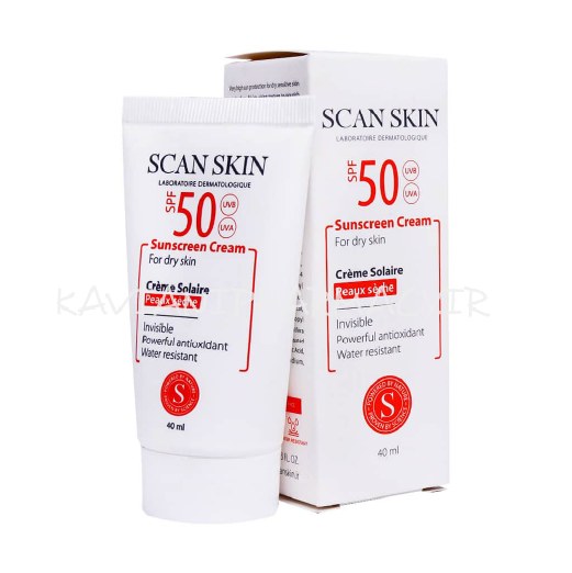 کرم ضد آفتاب بی رنگ پوست خشک SPF50 اسکن اسکین 40 میل