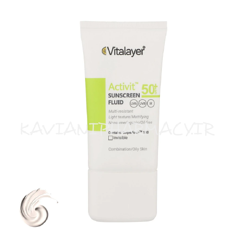 فلوئید ضد آفتاب اکتی ویت SPF50 بی رنگ ویتالیر