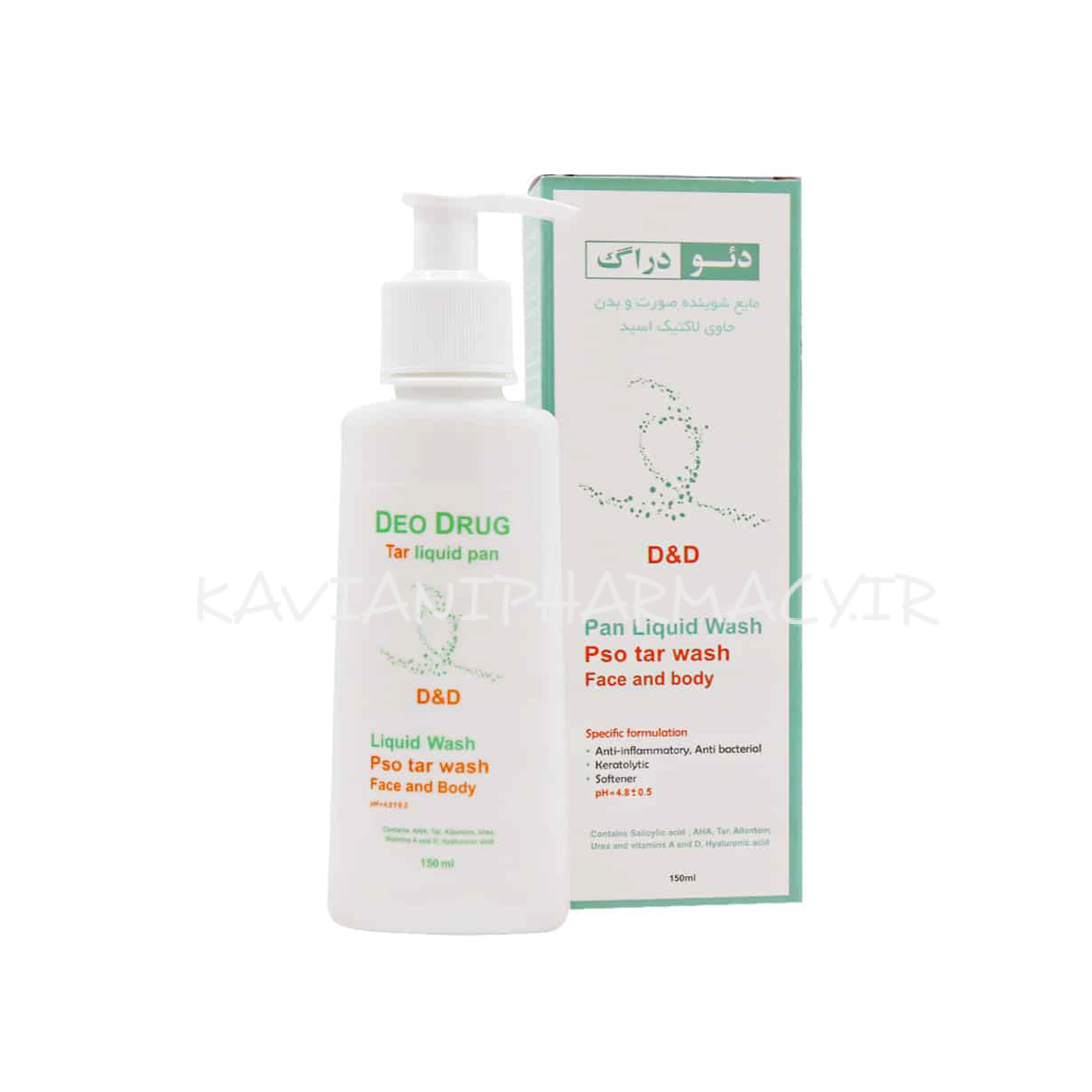 شوینده صورت و بدن حاوی لاکتیک اسید دئودراگ 150 میل